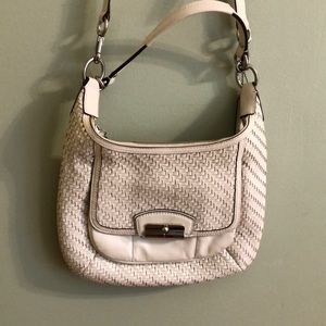 White coach shoulder bag